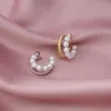 Dos Boucles D'oreilles Non Percé Simulé Perle Oreille Clip Faux Piercing Or Couleur Cartilage Simple Bijoux Boucles D'oreilles Pour Les Femmes