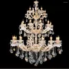 Chandeliers Luxurious Large Crystal Chandelier Lighting Maria Theresa Light For El Project Restaurant Lustres Luminaria Lamps E14