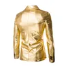 Costumes masculins Blazers Men's Shiny Gold 2 Pièces Suits Blazerpants Fashion Party Terno Masculino DJ Club Dress Tuxedo Suit Men Scarmer Singer Vêtements 230227
