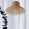 Lampade a sospensione Luci INS Soggiorno in famiglia Rattan Tessitura Paralume Pografia Puntelli Luce decorativa fatta a mano per ristorante