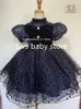 Robes de fille bébé espagnol Lolita princesse robe de bal bouton conception mariage fête d'anniversaire baptême vêtements robes pour filles Pâques A1560 W0224