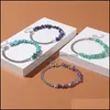 bil dvr charm armband lycklig regnbåge 7 chakra natursten ametist healing mala be yoga armband för kvinnor smycken gåva droppe leverans dhvo2