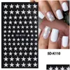Stickers Decals 5D Stereo Relief Nails Art Colorf Love Star Moon Nail Back Glue Decal Manicure Accessories Drop Delivery Health Be Dhpjg