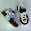 Fashion Designers Unisex Casual Shoe Autumn Womens Mens Sneakers Multicolored Splicing Leather Women Men Black Socks Lace-Up Shoes Patchwork Boots