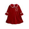 Pajamas مخصصة مخصصة للأطفال Boy Boy Girl Velvet Christmas Pajamas Set DIY أضف صورة نصيةك على الأكمام الطويلة Topspants Toddler Sleepwear 230227