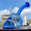 20cm Skull Glass Bong Hookahs Shisha Smoking Glass Pipe Recycler Dab Rigs Heady Water Bongs