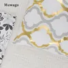 Cuscino Muwago Decorativo di lusso in lamina d'oro stampato quadrato accogliente camera da letto morbido peluche corto per decorazioni per la casa