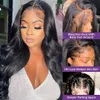 13x4 Hd Transparent Lace Front Wig 100% Human Hair s Body Wave Pre Plucked 13x6 Frontal Raw Indian 230227