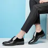 Dress Shoes 8cm6cm Taller Men Sandal Hidden Heel Height Increasing Men Wedding Shoes Patent Leather Summer Hollow Men's Sandals R230227