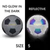 Balls Style Luminous piłka nożna odblaskowa noc glow piłka nożna rozmiar 4 5 PU slipsistne piłki dorosłe dziecko trening futbol 230227