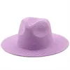 ワイドブリム帽子シンプルな女の子の夏のパナマ帽子女性のための男性広いリムビーチジャズハット冷却女性釣り太陽麦わら帽子g230227
