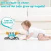 Science Discovery Crawling Crab Sensory Toy Tummy Time with Music LED Light Up Induction Escape Fujao Birthday Gifts Drop 230227