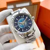 Orologio classico da uomo con cinturino in acciaio inossidabile Movimento meccanico completamente automatico trasparente 8900 Specchio in vetro zaffiro antigraffio super luminoso