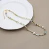 Chains Natural Amazonite Chips Beads Necklace Loose Spacer Bead High-Quality For Women Elegant Choker Jewelry Party Gifts