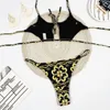 Women's Swimwear Sexy Print Micro Bikini Thong Swimsuit 2023 Female Women Two-pieces Set Bather Bathing Suit Swim Wear