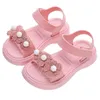 Sandalias Verano Nuevas Flores Simple Encantador Rosa Verde Sandalias para Niños Niño Bebé Suave Ocio Niños Escuela Niña Princesa Playa Zapatilla Z0225