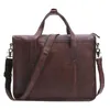 Briefcases Men's Leather Messenger Document For Bag Enuine Totes Office Bags Men Computer Laptop