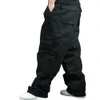 Spodnie męskie szerokie nogi Hip Hop Spodnie Mężczyzn Casual Cotton Harem Cargo Spodnie luźne workowate spodnie streetwear plus size joggers Men un30228