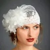 Bijoux de cheveux de mariage belle mariée voile chapeau tulle dentelle à la main fleurs chapeaux pour la mariée 230225