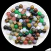 Stone Natural Loose Halte Hole Bidas Rose Quartz Tigers Opal Opal Crystal Agate Para Brincos DIY Acessórios de Jóias Droga Droga DHFVQ