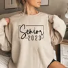 Womens Two Piece Pants Senior Sweatshirt Class of Unisex Long Sleeve Pullover Graphic Hoodies Graduate Clothes Back to School Gift 230227