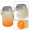 Wholesale 15oz 450ml Sublimation Glass Mason Jars With Rope Mason Wide Mouth Glass Mug Colored Gradient Frosted Z11
