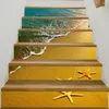 Wall Stickers Splicing Colorful Wave Wood Grain Stairs Cover Home Decoration Classic Removable Floor Stair Sticker Paintings Stairway