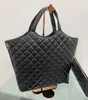 Luxurys design icare maxi överdimensionerad shopping tygväska handväskor kvinna man plånbok quiltade kvinnor reser satchel axelväska