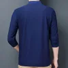 Polo da uomo Polo a maniche lunghe con cerniera Polo da uomo Casual Solid Abbigliamento da uomo Polo Camicie Moda uomo Polo slim fit Top Tees 230228