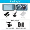 Update J16 Car Video Recorder DVR Rear View Dual Lens 1080P 4" Full HD Dash Camera Cycle Recording G-Sensor Dash Cam Recorders Dashcam Car DVR