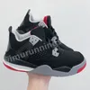 Jumpman 4S Kids Basketball Shoes Black White Pink 4 Boy Boy Girl Sneaker Toddlers Fashion Baby Trainers Children Footic Athletic Outdoor Eur 25-35 Y66