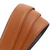 Bälten Nya manliga automatiska spännebältenno Buckle Belt Brand Men High Quality Manlig äkta remmar Bälten Real Leather 35cm 31cm Z0228