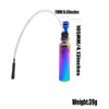 Metal aluminum water pipe ice blue dazzling color glass filter pipe portable cleaning small water bottle