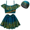 Roupa de banho para meninas de duas peças Conjunto de biquíni infantil princesa Merida Brave Story Roupas de natação para meninas Roupa de banho infantil Roupa de praia com boné