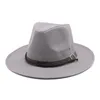 Estate Autunno Inverno Womens Felt Hat Fedora Cappelli a tesa larga Per uomo British Style Vintage Church Lady Flat Brim cappelli da sole berretto jazz