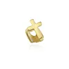 Classic 18k Gold Grillz Single Hollow Heart Cross Star Mouth Tooth Top Bottom Dental Teeth Grills Hip Hop Fashion Fine Jewelry