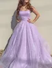 Lavender Evening Engagement Dress 2023 Sleeveless Spaghetti Strap Tulle Sequin Prom Formal Party Gowns for Women Abendkleider Vestidos De Feast