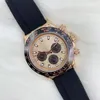 Klassieke herenhorloges 40 mm wijzerplaat Master automatisch horloge Mechanisch saffierhorloge Model Opvouwbaar luxe polshorloge Waterdichte horloges met stalen / rubberen band