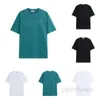 2023 Lanvins T-shirts Mens Women Designers Kort ärmar Fashion Summer Spring Casual Cotton Tees Italy Style Toppar Black White Green Yet5nsx5