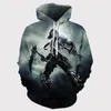 Heren Hoodies 2023 Unisex Sweatshirt 3D-geprinte vlam schedel Hoodie Pocket Gray Coat Casual Fabrikant Promotie XXS-6XL