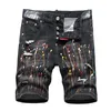 DSQ2 Cool Guy Korte heren jeans Hip Hop Rock Moto Mens Design gescheurd noodlijdende denim Biker DSQ zomer zwarte jeans korte 1110