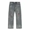 Jeans pour hommes été Chic Hip Hop homme mode coréenne pantalon ample droit américain Streetwear Y2k Vintage jambe large pantalon déchiré 230227