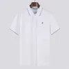 2023 Designer de luxe Hommes Polos Robe T-shirt Lettre de broderie Imprimé Tops Coton Épais Respirant T-shirts à manches courtes Casual Polos d'été pour hommes Noir et blanc M-XXXL