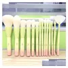 Makeup Brushes Gradient Color Pro 14pcs Set Cosmetic Powder Foundation Eyeshadow Eyeliner Brush Set Make Up Tool Drop Leverany Heal DH4MI