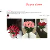Decorative Flowers Wreaths 15pcs/lot Artificial Real Touch Moisturizing Rose Home Decoration Fake Wedding Bride Bouquet Valentine's Day Gift 230227