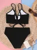 Kvinnors badkläder Push Up Lace Bikini Set Swimsuit Women Sexig mitten av midjan Två stycken 2023 Girl Biquini Beach Bathing Suits Kvinna