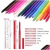 Eyeliner 18 Color Raninbow Liquid Colorf Colorf Matte Sharming Eye Liner Blue Red Green White Gold Brown Pen Drop Delive Dhxz9