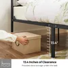 Full Size Metal Bed Frame with Headboard Footboard No Box Spring Needed Platform Bed UnderBed StorageRustic Brown and Black5323176