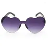 Güneş Gözlüğü 2023 Moda Kadınlar için Moda Polarize Kalp Şekli Tintli Parti Kızları Vintage UV400 Çıkarık Kadın Güneş Gözlükleri