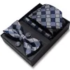 Krawatten, Luxus-Krawatten-Set, Geschenkbox für Männer, Krawatte, Fliege, Taschentuch, Manschettenknöpfe, Anzug für Hochzeit, Geschäftsmann, Manschettenknopf, Einstecktuch, Geschenke J230227